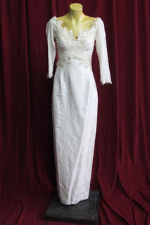 Wedding Dress Silk Rouched Bodice, Long Train sz.8 45320021