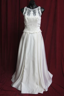 Wedding Dress Satin Full Skirt