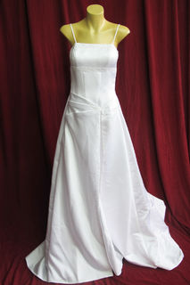 Wedding Dress Spaghetti Straps Folded At Waist sz.8
