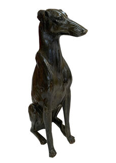 Art Deco Dog/Whippet Statue (H: 75cm)
