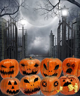 Jack o’Lantern Pumpkin Foam Medium (H: 30cm x D: 30cm)