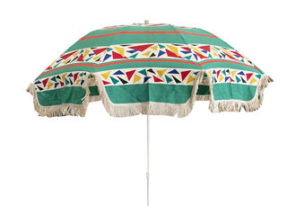 Beach Umbrella Green Retro Design (D: 2m)