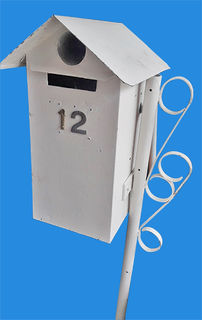 Letterbox White on Stand 1.25m high