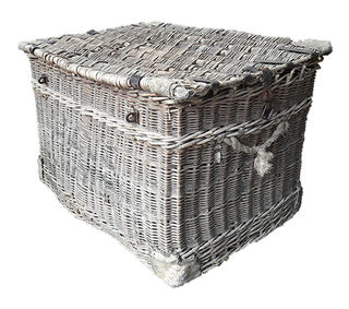 Large Rectangular Cane Basket (H: 60cm x L: 90cm x W: 60cm)