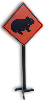 Wombat Crossing Sign (H: 1.5m)