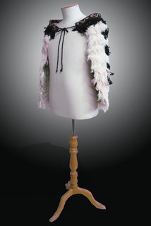Small Feather Cloak for Children, Black/White