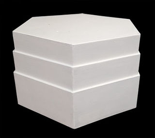 Plinth White Octagonal Small 40 x 40 x 26cm