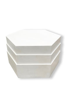 Plinth /Base for Urn Octagonal Small White (H: 26cm W+D: 40cm)