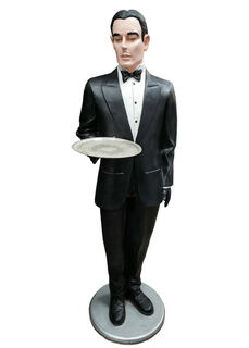 Waiter Black and White (H: 1.8m)