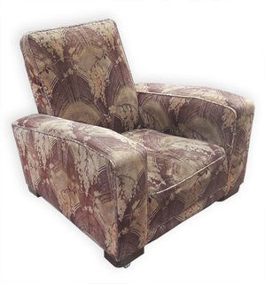 Armchair Brown Art Deco (H: 84cm x W: 84cm x D: 84cm)