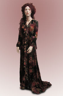 Victorian Dressing Gown Velvet Devore