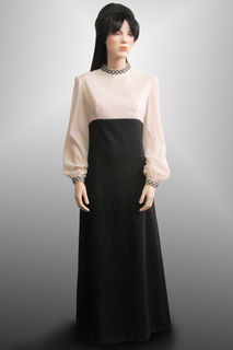 Evening Gown White/Black 1960s