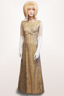 Evening Gown Gold Brocade 1960s