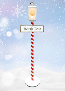 Santa’s North Pole Lamp (H: 2.3m W+D: 0.5m)