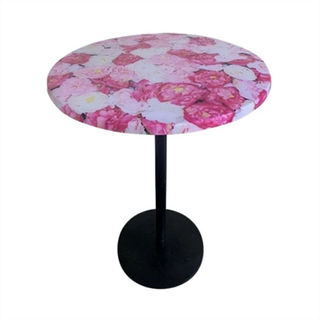 Bar Leaner Ideal Round top with Rose prints 700D x 1080H