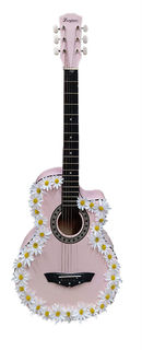 Guitar Pink w/ Flowers