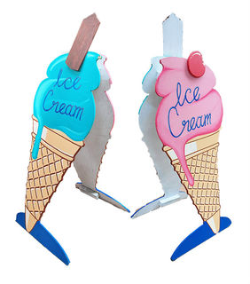 Ice Cream Sign Sandwich Board. (H: 1.5m x W: 0.6m x D: 0.6m)