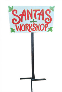 Santas Workshop Sign (H: 1.75m x W: 0.75m)