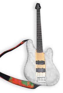 Electric Bass Guitar Fluffy White.