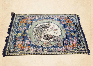 Blue & Green Peacock Tapestry (1.83m x 1.22m)