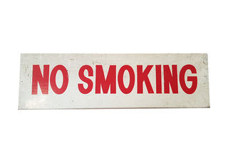SIGN: No Smoking (W: 0.92m x H: 0.24m)