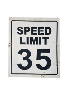 SIGN: Speed Limit 35km Large (H: 0.79m x W: 0.6m)
