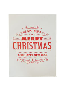SIGN: We Wish You A Merry Christmas (H: 0.93m x W: 0.62m)