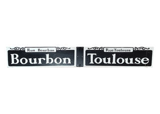 SIGN: Bourbon Toulouse Street  (W: 1m x H: 0.18m)