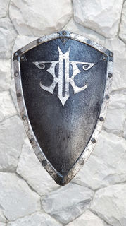 Shield Silver and Black (W: 55cm x H: 70cm)