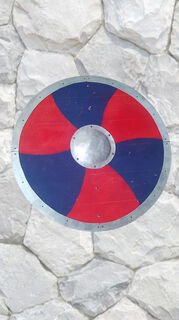 Shield Round Red and Blue (D: 0.7m)