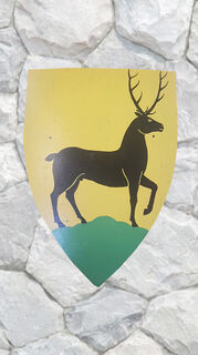 Shield Yellow w/ Deer (H: 0.77m x W: 0.57m)