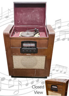 Retro Speaker Unit/Record Player Skyscraper (H: 94cm W: 71cm D: 40cm)