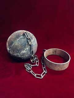 Metal Ball and Chain Manacles 