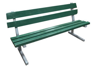 Park Bench #4 Plain Green (L: 1.8m x H: 0.9m x D: 0.6m)