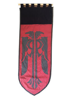 Banner Red & Black Griffin Top Ties (H: 1.52m x W: 0.5m)