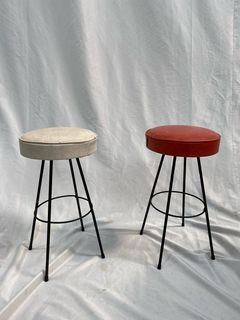 Stools Small Red or White (H: 48cm D: 26cm)