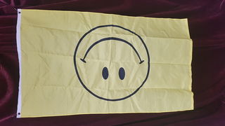 Happy Smiley Face Yellow (1.5m x 0.9m)