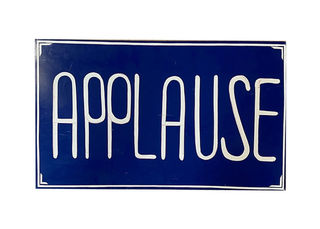 SIGN: ‘Applause’- Blue Hand Held (H: 42cm W: 73cm)