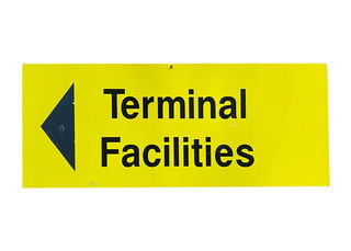SIGN: Terminal Facilities (H: 34cm W: 91cm)