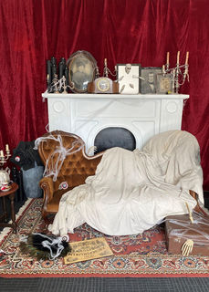 Spooky Halloween Victorian Living Room