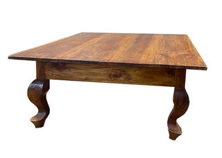 Coffee Table #14 Square Wood Low (H: 43cm W: 88cm D: 90cm)