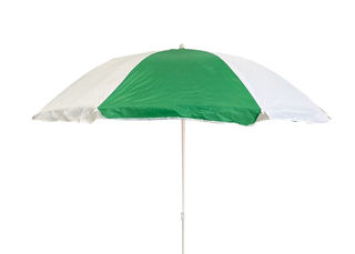 Beach Umbrella Green + White Stripe (D: 2m)