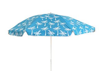 Beach Umbrella Blue Palm Trees (D: 2m)