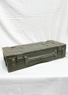 Military Box #7 Medium Green Metal (L: 56cm x W: 24cm x H: 13cm)