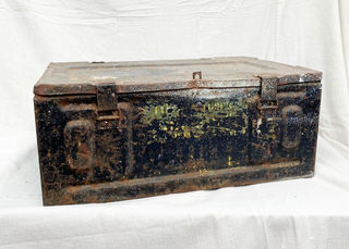 Military Box #10 Metal Black (L: 64cm x W: 43cm x H: 26cm)