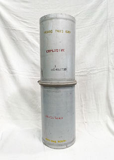 Military Box #15 Explosive Cylinder Grey (H: 79cm x D: 23cm)