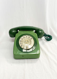 Telephone Green Rotary Dial 