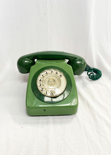 Telephone Green Rotary Dial