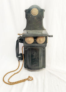 Telephone Black Wall Mounted Metal