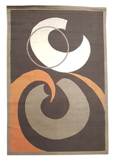 Rug #363 Swirl Brown, Grey, Beige & White (2.05m x 1.66m)